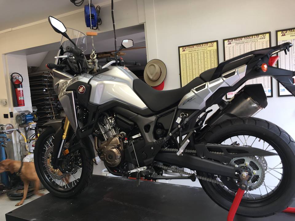 Here's the before shot. It seems every man and his dog is buying an Africa Twin at the moment.