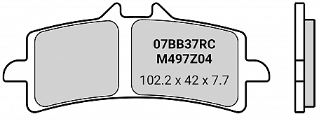 Brembo Z04 brake pads - 102.2 x 42 x 7.7