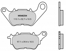 Brembo Z04 brake pads - 113.1 x 52.7 x 10.5 / 97.1 x 39.4 x 10.5