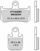 Brembo Z04 brake pads - 61.6 x 44.6 x 8.5 / 30.6 x 48 x 8.5