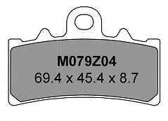 Brembo Z04 brake pads - 69.4 x 45.4 x 8.7