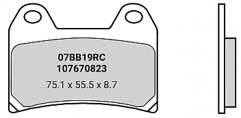 Brembo Z04 brake pads - 75.1 x 55.5 x 8.7
