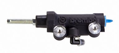 Rear brake master cylinder PS12 - black - end inlet