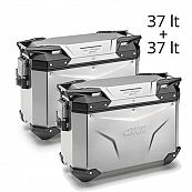 Givi Trekker Outback EVO 37 lt Cam-Side Cases Silver (pair)