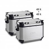 Givi Trekker Outback 48 lt Cam-Side Cases Silver (pair)