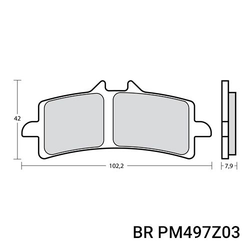 Brembo Z03 brake pads (M497Z03) Track Road Eurobike Wholesale Ltd