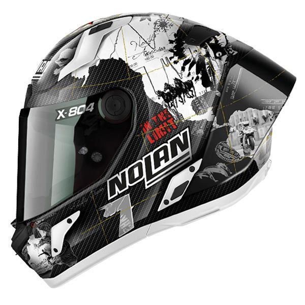 Nolan Xseries X-804 RS Ultra Carbon Full Face Helmet - Checa white