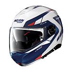 Nolan N100-5 PLUS N-Com Flip Face Helmet - white/blue/red