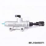Rear brake master cylinder PS13 - silver - end inlet - with fork plunger