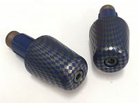 Buzzetti Bar End Weight - Blue Carbon - Diam. 17.5