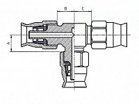 B & H Standard - Tee hose fitting