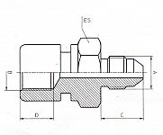 B & H Standard - Male/female adaptor (3/8")