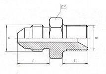 B & H Standard - Male/male adaptor