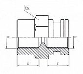 B & H Standard - Female/female adaptor
