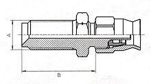 B & H Standard - Bulkhead fixed male concave seat