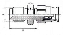 B & H Standard - Fixed male concave seat