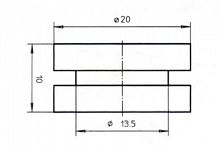 B & H Standard - Grommet 20 x 10 - rubber