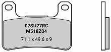 Brembo Z04 brake pads - 71.1 x 49.6 x 9