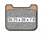 Brembo H38 brake pads - 35.75 x 29 x 76