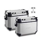 Givi Trekker Outback Cam-Side Cases 48 & 37 lt silver (pair)