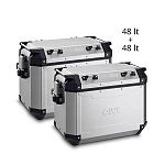 Givi Trekker Outback 48 lt Cam-Side Cases Silver (pair)