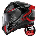 Nolan N80-8 Full Face Helmet - grey / red