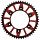 ** REAR SPROCKET HONDA CRF STEEL TEETH/RED ALLOY CENTRE - Sale Image