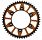 ** REAR SPROCKET KTM STEEL TEETH/ORANGE ALLOY CENTRE - Sale Image