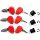 STANDARD LOCK SET x3 LOCKS (RED HANDLE - 2mm) Image
