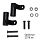 PAIR OF SHORT DIA. 22.2mm ADAPTORS TO FIT SCREEN OR ACCESSORIES Image