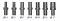 SET OF 7 PINS FOR FS11 FRONT STAND - DIA. 13/15/17/18/20/23/27 Image