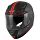 ** J04 JUNIOR FULL FACE HELMET MATT BLACK / RED YOUTH MEDIUM -SALE Image