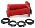 DOMINO D-LOCK LOCK-ON GRIPS WITH THROTTLE CAMS TWIN PULLEY RED Image
