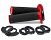 DOMINO D-LOCK LOCK-ON GRIPS WITH THROTTLE CAMS MULTI BLACK/RED Image