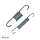 TENSION SPRING DOUBLE HOOK ENDS DIA. 18.5x85mm DIA. 1.8/2.8mm WIRE Image