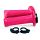 DOMINO D-LOCK LOCK-ON GRIPS WITH THROTTLE CAMS SINGLE PULLEY PINK Image